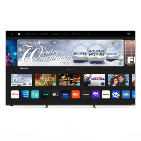 VIZIO is giving the gift of free entertainment for the holidays with “Winter Watchland,” a collection of over 500 hours of free holiday-themed featured movies, TV shows, recipes, and music on its free streaming service, WatchFree+. (Photo: Business Wire)